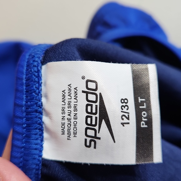 $5☃️Speedo One Piece Swim Suit Royal Blue Pro LT 12/38 - Picture 5 of 6